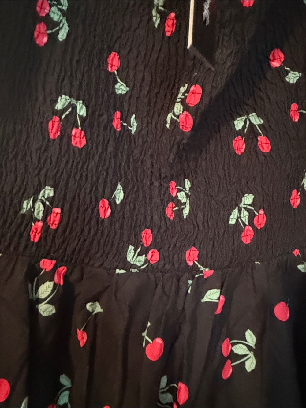City Chic Black Cherry Print Off-Shoulder Dress size 20 - Picture 4 of 6